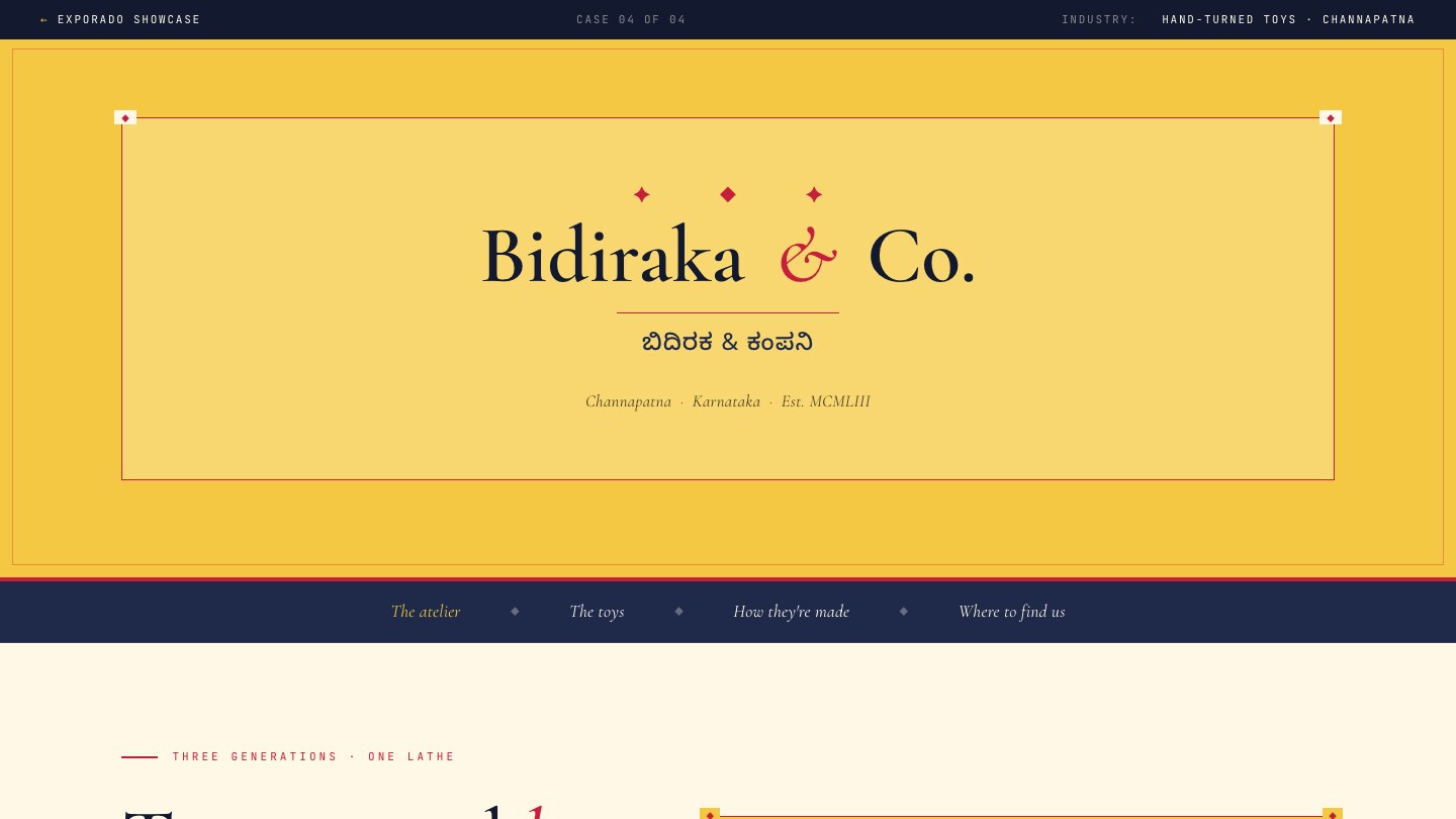 Bidiraka & Co. — Channapatna lacquered toys